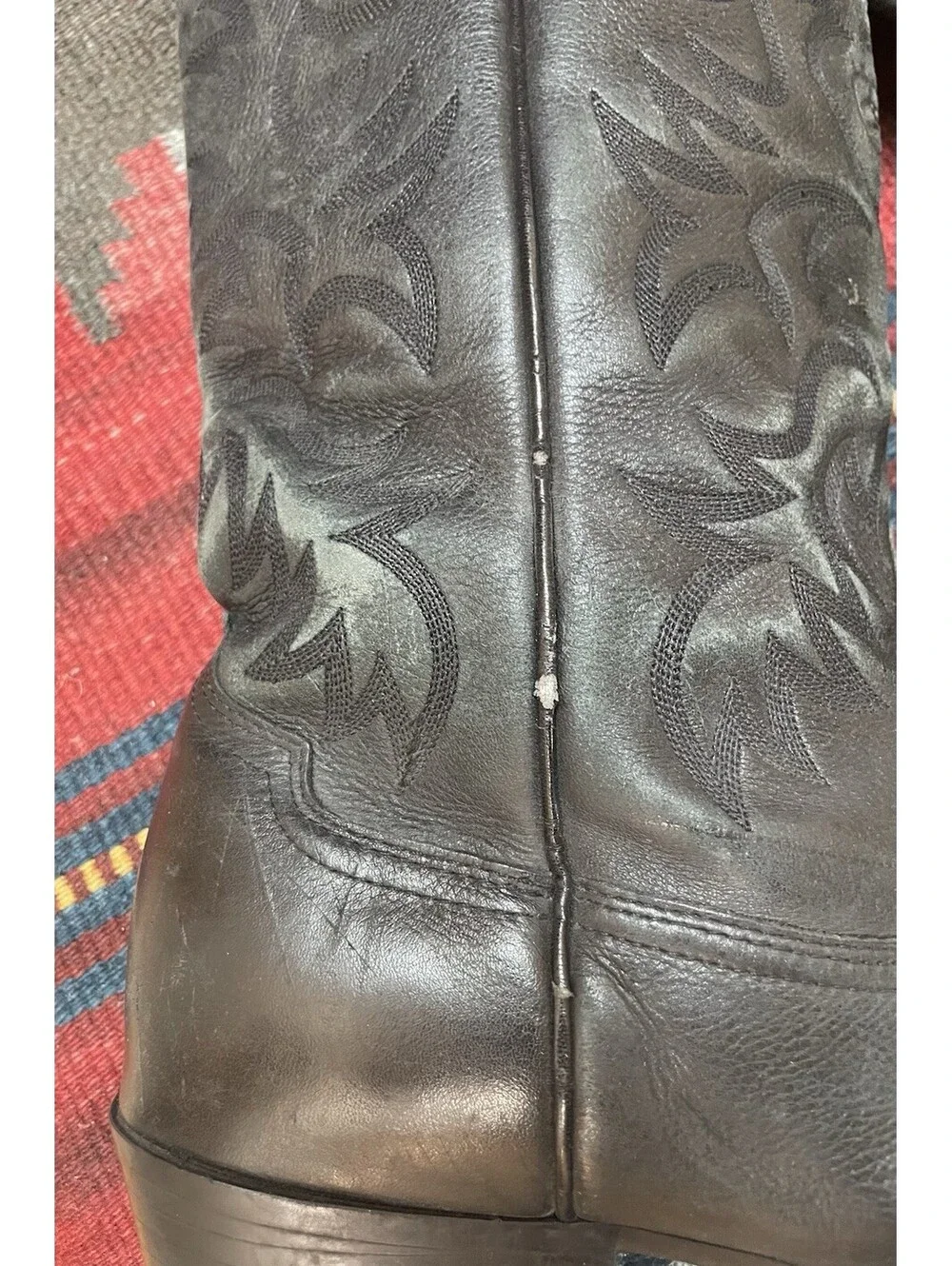 ARIAT Black Leather Western Cowboy Boots Mens Size 11.5 EE / EU 45W broken-in